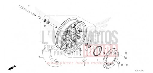 FRONT WHEEL ADV350AP de 2023